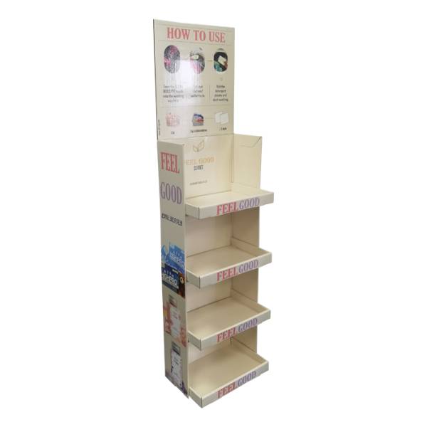 custom cardboard display stand laundry care