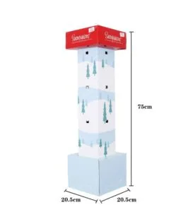 expositor de papelão personalizado para enfeites de Natal