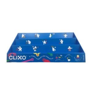 custom clixo cardboard counter display