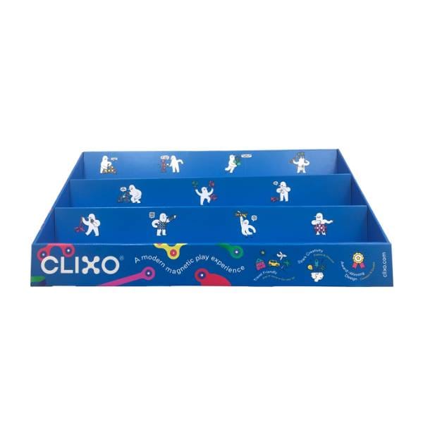 custom clixo cardboard counter display