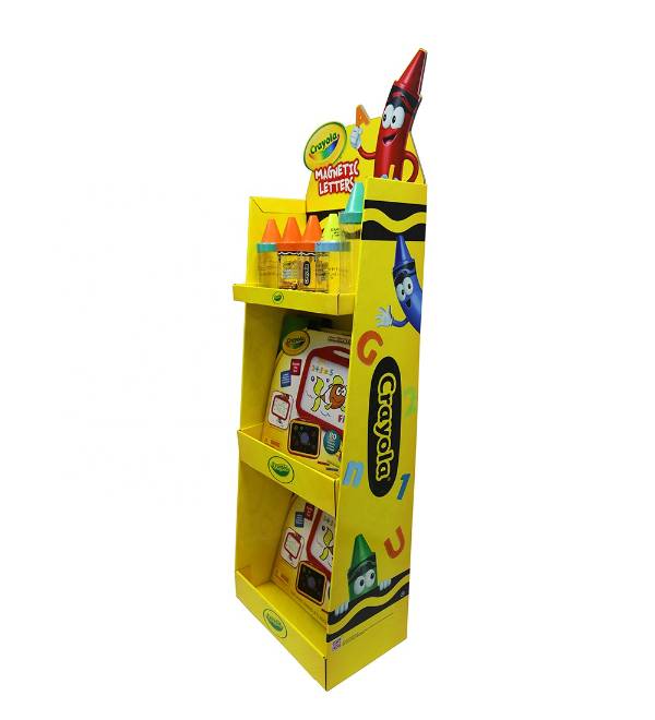 custom crayola toy cardboard display