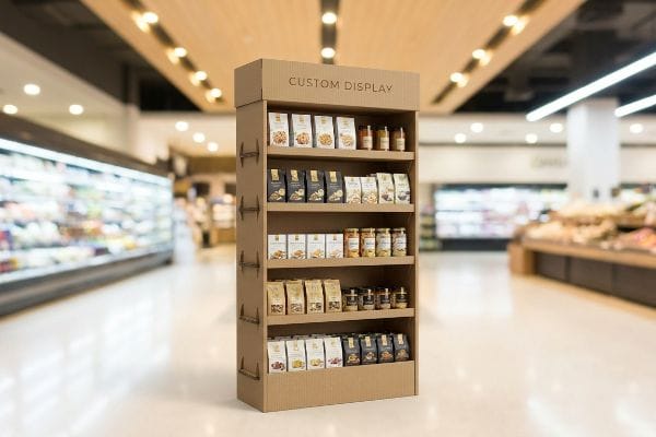 custom display cardboard rack