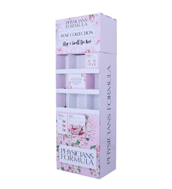 custom floral cardboard display stand