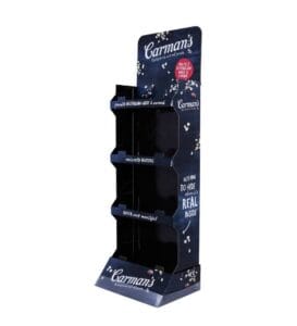 custom oats snack cardboard display