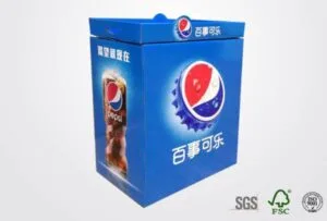 custom pepsi blue cardboard display fsdu