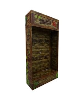 custom reptile substrate cardboard display