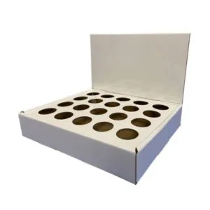 custom white cardboard display box with inserts