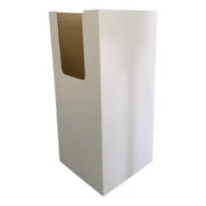 custom white cardboard display floor stand