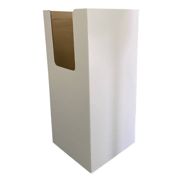 custom white cardboard display floor stand