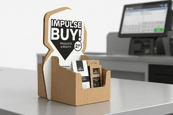 Corrugated cardboard POP display with