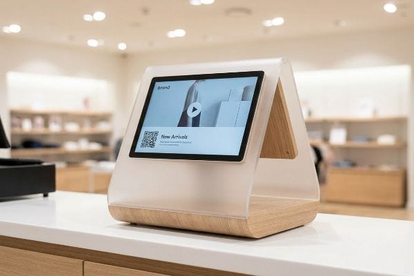 Affichage numérique de point de vente avec code QR