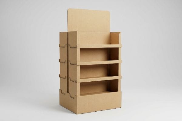 empty corrugated floorstand