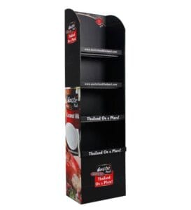 expositor principal de papelão para alimentos exóticos
