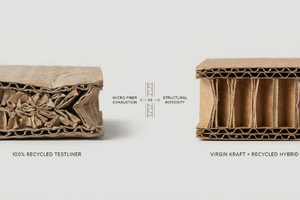 100% Recycled Testliner vs. Virgin Kraft + Recycled Hybrid: Micro-Fiber Exhaustion and Structural Integrity.