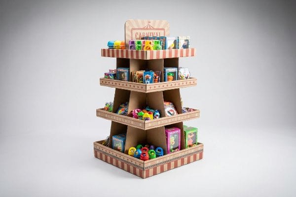 four tier cardboard carnival stand