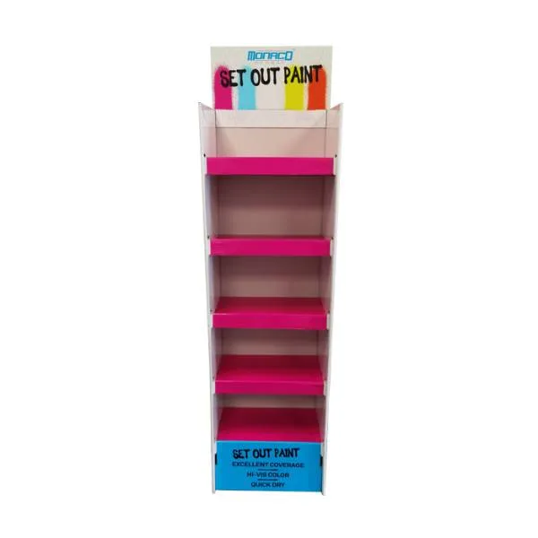 expositor frontal de tintas para varejo