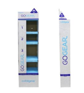 gogear travel accessories cardboard display