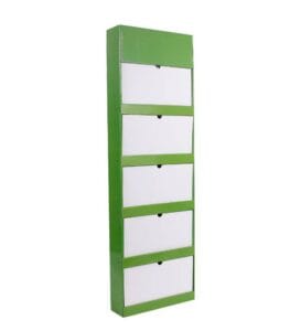 green 5 tier cardboard floor display