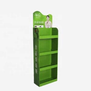 green skincare cardboard display fsdu