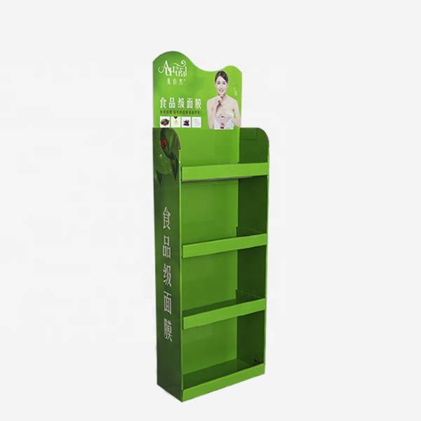 green skincare cardboard display fsdu