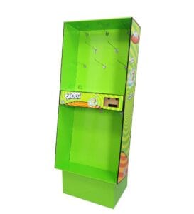 green snack foods cardboard display