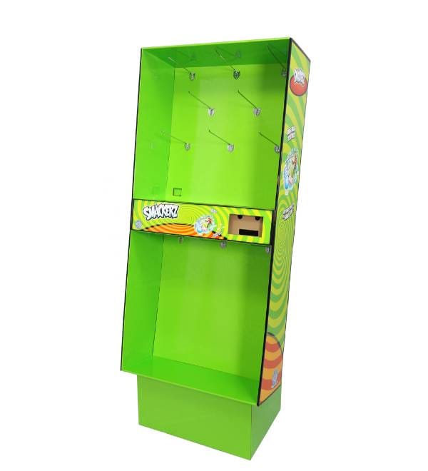 green snack foods cardboard display