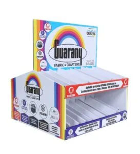 guarany fabric dye cardboard display main