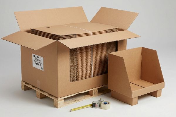 Shipping A Half-Pallet Display Knocked Down Flat
