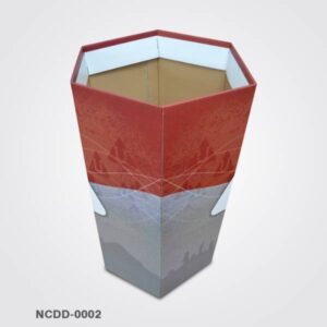 hexagonal cardboard display dump bin tapered