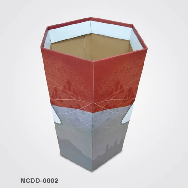 contenedor de cartón hexagonal cónico