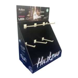 huskimo pet led light cardboard display peg hooks