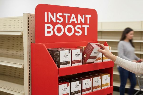 Red point-of-purchase display with