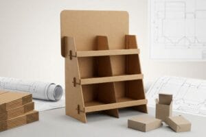 interlocking cardboard display design