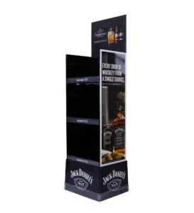 jack daniels cardboard floor display stand