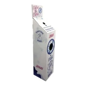 jigue sanitizer wipe cardboard display