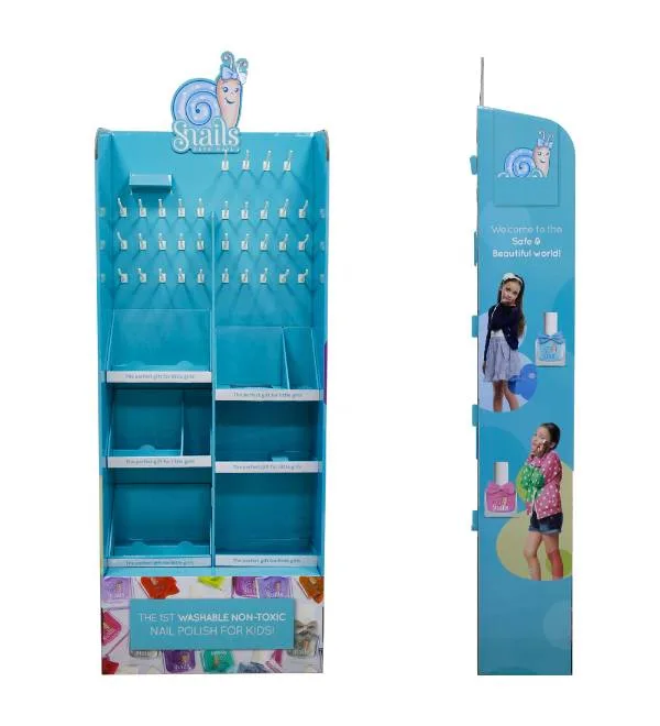expositor con gancho para cosméticos infantiles