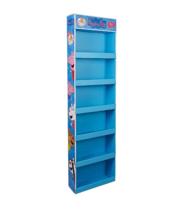 kids toy themed 6 tier cardboard display stand