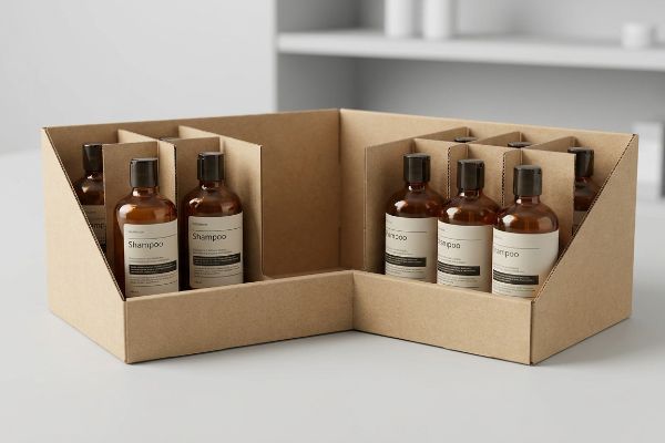 Amber shampoo bottles with