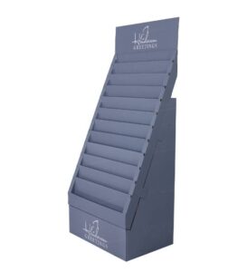 lavender greeting card cardboard display