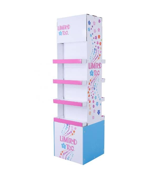 limited too 4 tier cardboard display