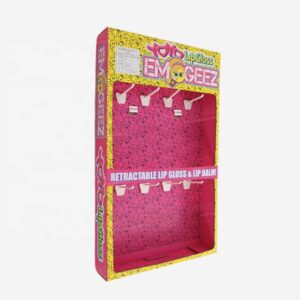 lip gloss peg hook cardboard display