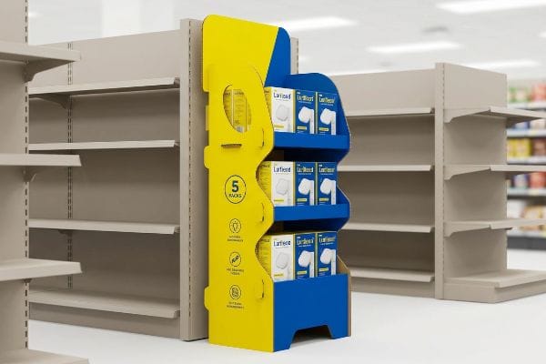 présentoir pop en carton ondulé lurfeed