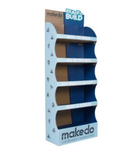 makedo toy cardboard display stand