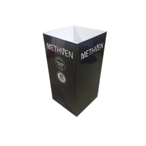 bac de présentation en carton ondulé noir Methven