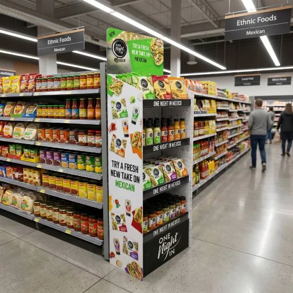 墨西哥食品紙板展示架（超市貨架）