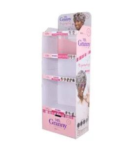 ms granny hairpiece cardboard display
