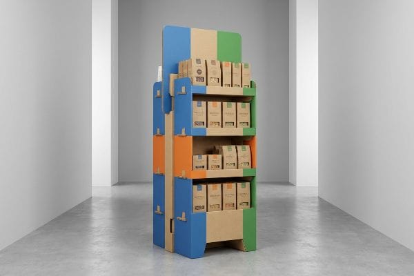 multi color cardboard pop stand
