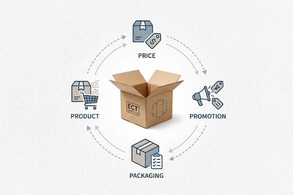 An open corrugated cardboard box with 