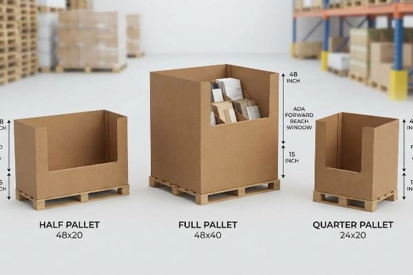 What Sizes Do the Cardboard Display Bins Come In?