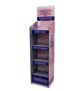 pampelonne sparkling wine cardboard display main